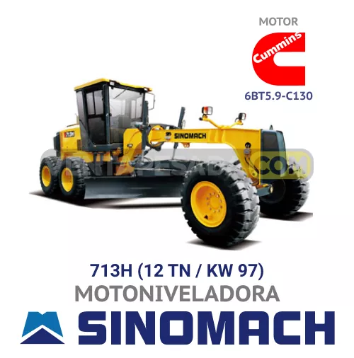 MOTONIVELADORA 713H Motor Diesel Cummins 6bt5 9 C130