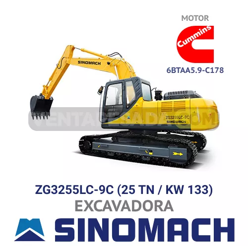 EXCAVADORA ZG3225LC 9C Motor Cummins 6btaa5 9 C150